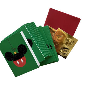 Papyrus Christmas Disney Cards Boxed, Mickey Holiday Ornament (20 count) NIB